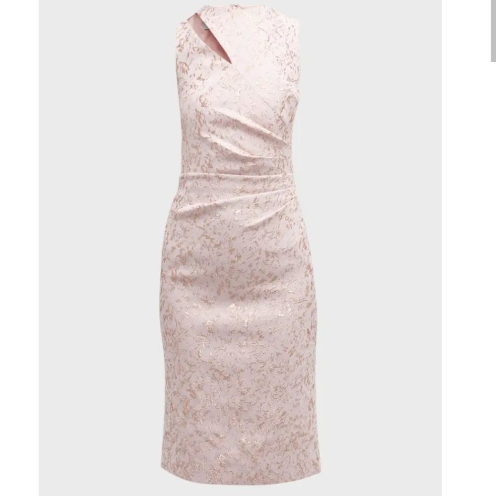 Barbie Chic! Rickie Freeman for Terri Jon Metallic Jacquard Dress